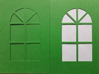 Passepartoutkaarten raam groen 2 stuks met envelop OP=OP